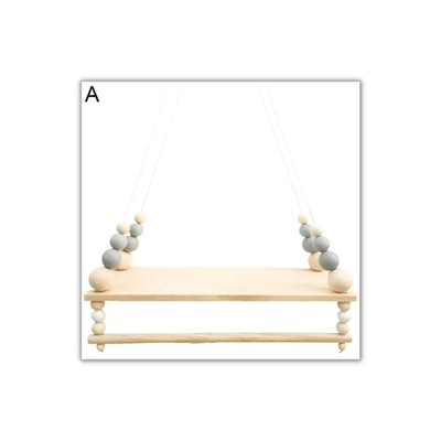 Wooden Bead Hanging Shelf - Dinks