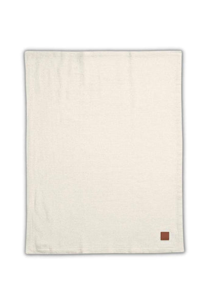 Elodie Knitted Cellular Blanket - Vanilla White Dinks 