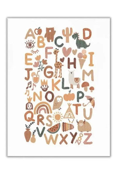 Animal & Alphabet Nordic Style Prints Children's picture Dinks Baby Decor 