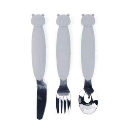 Cute Bear Cutlery Set Children's cutlery Dinks Grey 