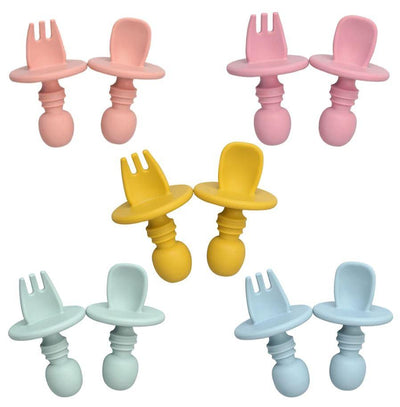 Baby Easy Grip Fork and Spoon'Chewtensil' Set Children's cutlery Dinks 