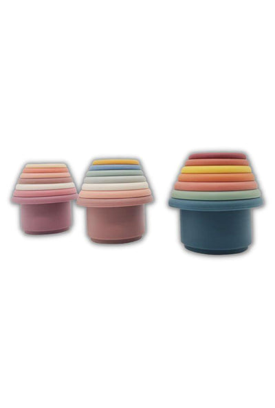 Silicone Hourglass Stacking Cup Educational Toy Dinks 